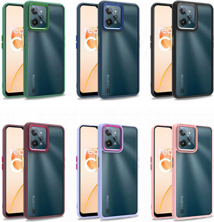 Realme C31 Kılıf Mnc Flora Kapak-Lila