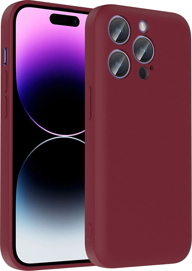iPhone 14 Pro Max Kılıf Kamera Korumalı Kartlık Hazneli Mnc Vitra Kapak - Mürdüm