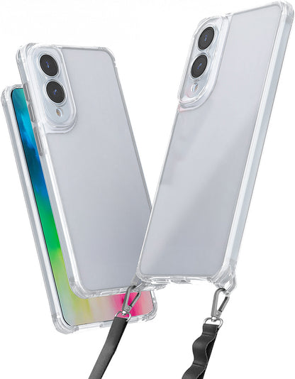 Galaxy S25 Edge Kılıf Airbagli Takılabilir Askı Aparatlı Mnc Snap Silikon Kapak - Şeffaf