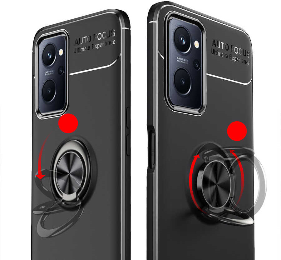 Oppo A76 Kılıf Mnc Ravel Silikon Kapak-Siyah