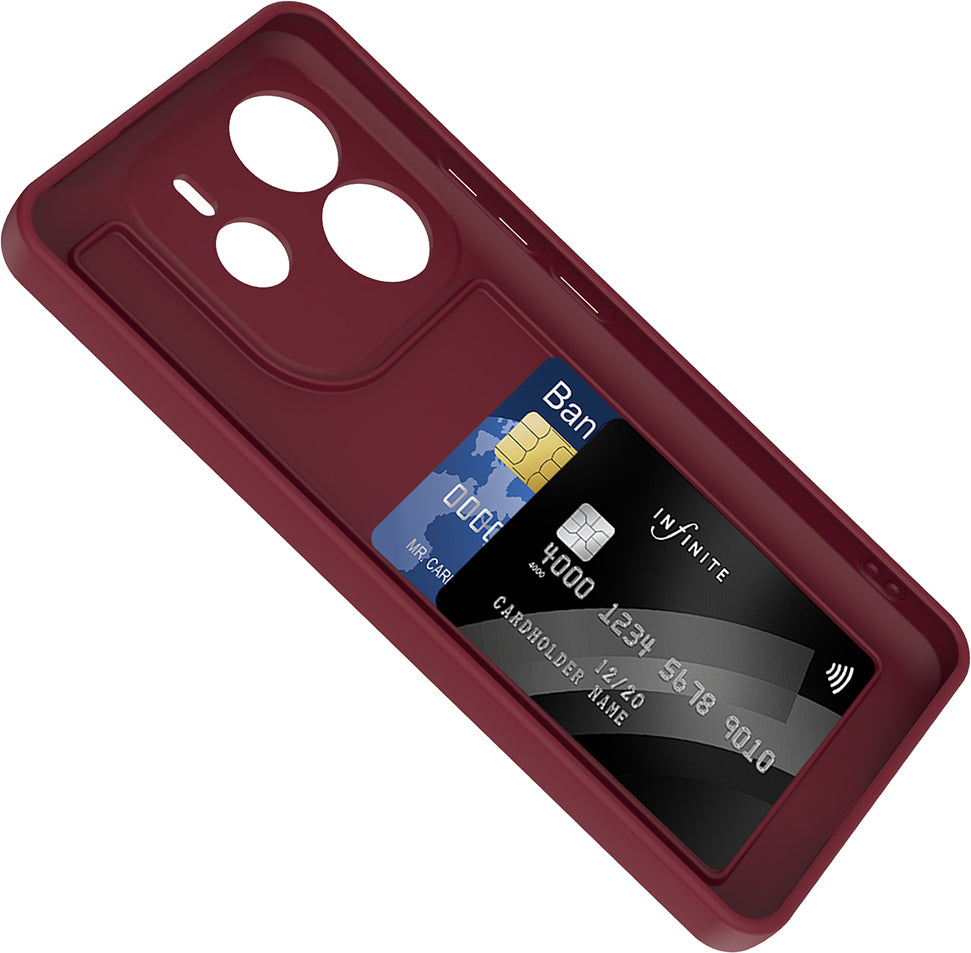 Redmi Note 14 4g Kılıf Kamera Korumalı Kartlık Hazneli Mnc Vitra Kapak - Pembe