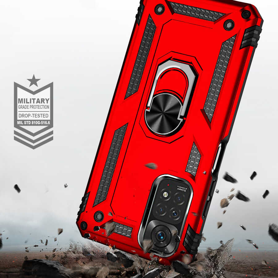 Xiaomi Redmi Note 11S Global Kılıf Mnc Vega Kapak-Siyah