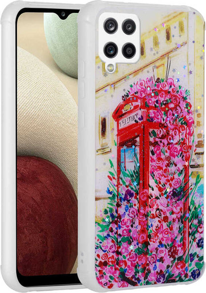 Galaxy M33 Kılıf Simli Desenli Kamera Korumalı Parlak Mnc Popy Kapak-Kulübe