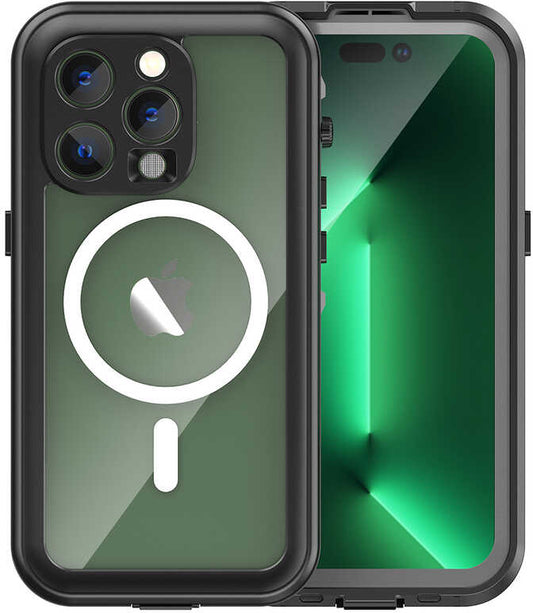 iPhone 14 Pro Uyumlu 1-1 Su Geçirmez Kılıf-Siyah