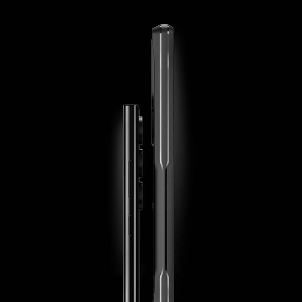 Galaxy S24 Ultra Kılıf Şeffaf Sert Pc Arka Yüzey Tasarımlı Mnc Edo Kapak-Siyah