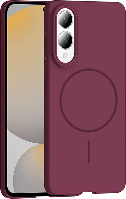 Galaxy S25 Edge Kılıf M-Safe Şarj Özellikli Mnc Ruby Sert Kapak - Mürdüm
