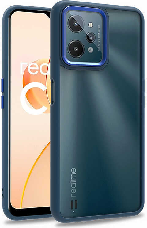 Realme C31 Kılıf Mnc Flora Kapak-Mavi