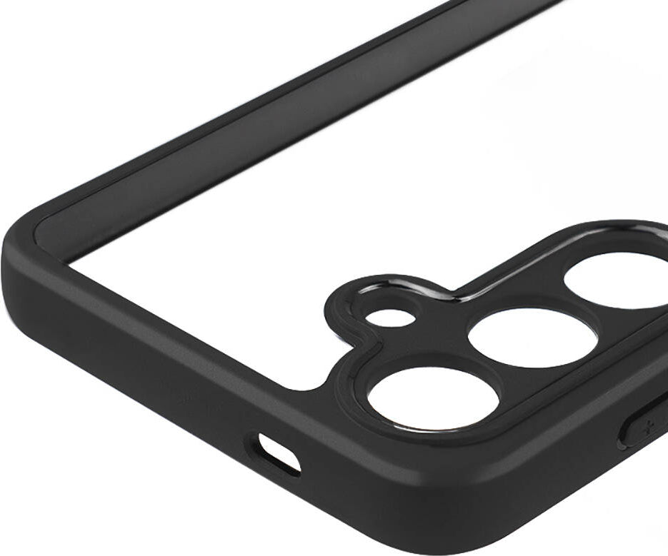 Galaxy S24 Kılıf Kamera Korumalı Şeffaf Arka Yüzey Mnc New Roll Kapak-Siyah