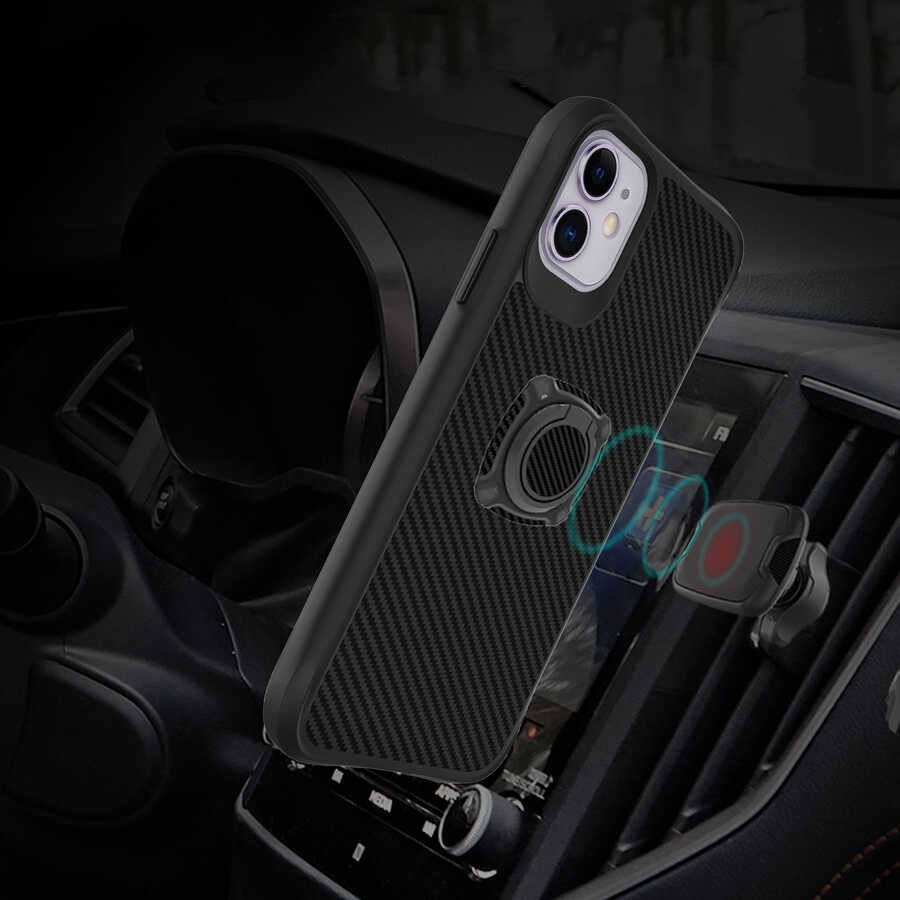 iPhone 12 Uyumlu Mnc Timo Kapak-Siyah
