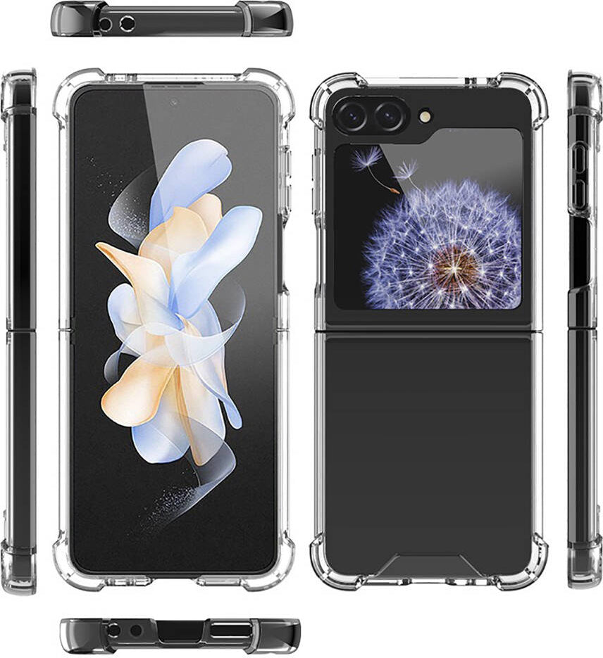 Galaxy Z Flip 6 Kılıf Mnc Nitro Anti Shock Silikon-Şeffaf