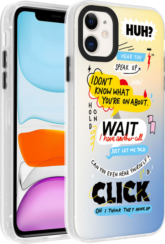 Apple iPhone 12 Kılıf Desenli Mnc Dragon Sert Kapak-Kelimeler