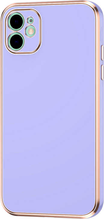 iPhone 12 Kılıf Mnc Bark Kapak-Mor