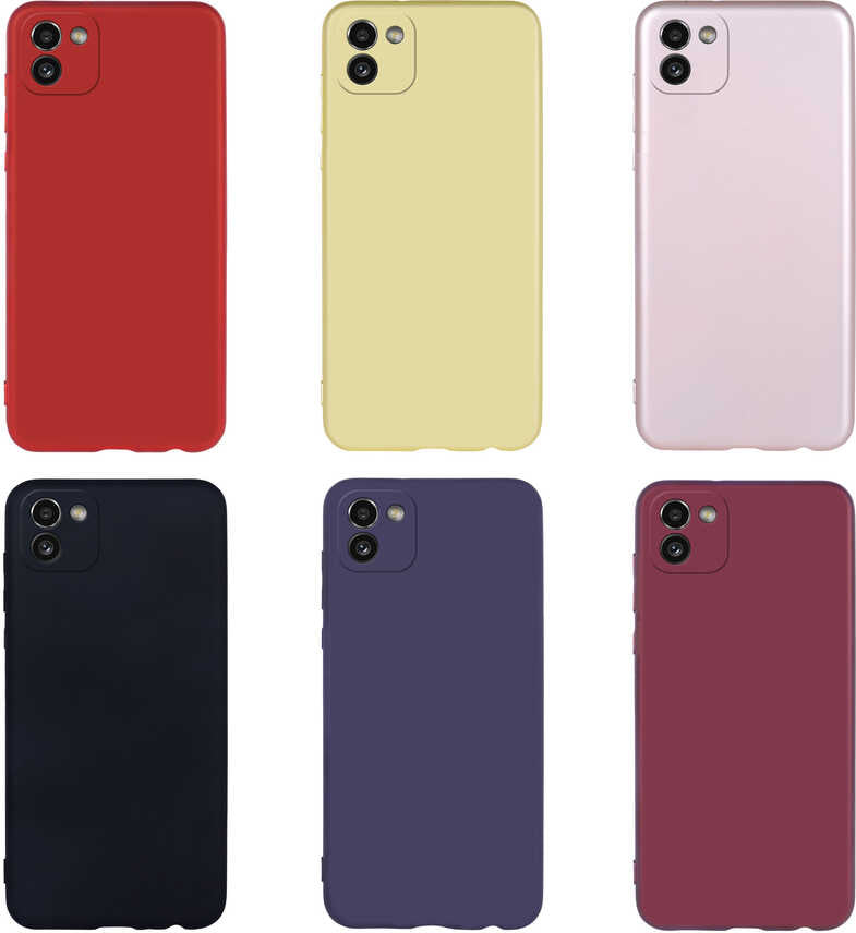 Galaxy A03 Kılıf Mnc Premier Silikon Kapak-Kırmızı