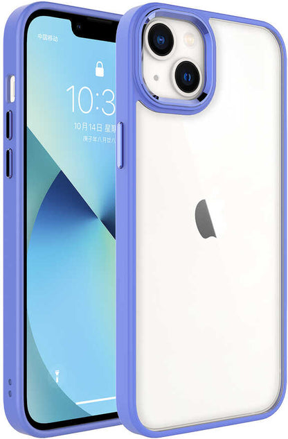 iPhone 14 Plus Uyumlu Mnc Krom Kapak-Lila