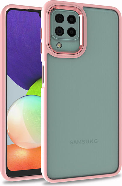 Galaxy M22 Kılıf Mnc Flora Kapak-Rose Gold
