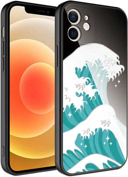 iPhone 12 Kılıf Kamera Korumalı Desenli Sert Silikon Mnc Epoksi Kapak-No9