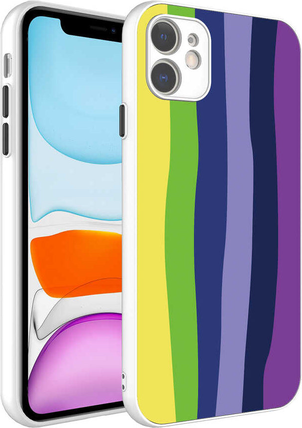 iPhone 11 Kılıf Kamera Korumalı Renkli Temperli Mnc X-Cam Kapak-No3