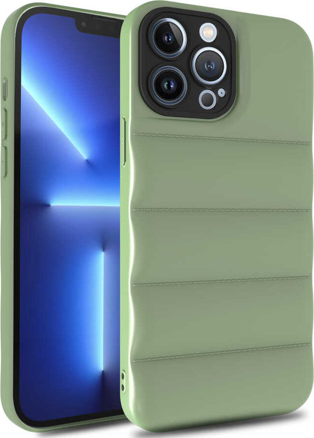 iPhone 13 Pro Max Kılıf Mnc Kasis Kapak-Açık Yeşil