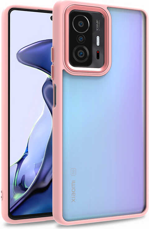 Xiaomi Mi 11T 5g Kılıf Mnc Flora Kapak-Rose Gold