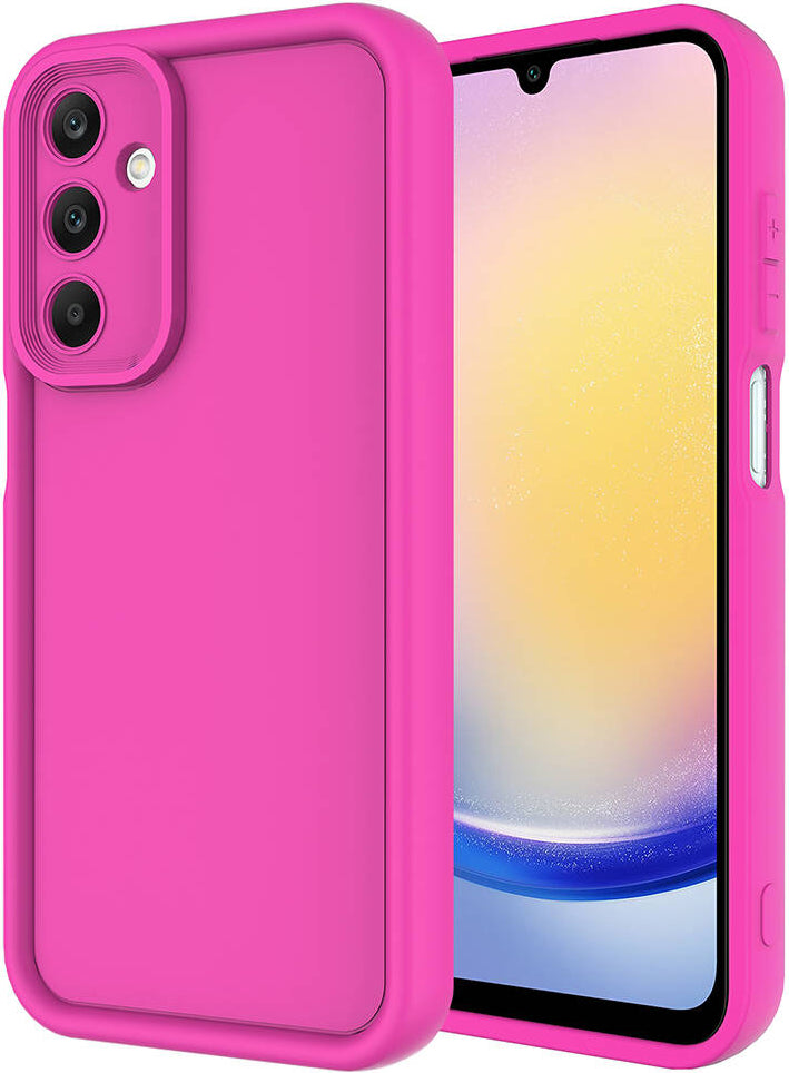 Galaxy A25 Kılıf Kamera Korumalı Mnc Ananas Kapak-Pembe Koyu