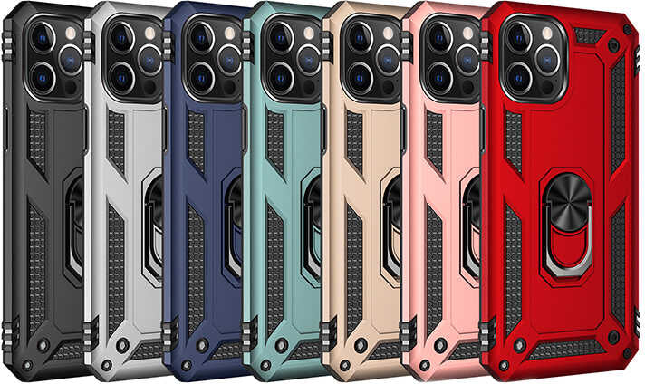 iPhone 12 Pro Uyumlu Mnc Vega Kapak-Kırmızı