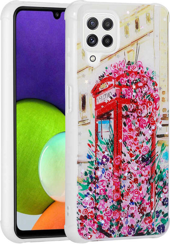 Galaxy M32 Kılıf Simli Desenli Kamera Korumalı Parlak Mnc Popy Kapak-Kulübe