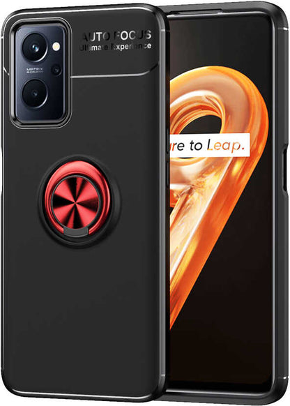 Oppo A36 Kılıf Mnc Ravel Silikon Kapak-Siyah-Kırmızı