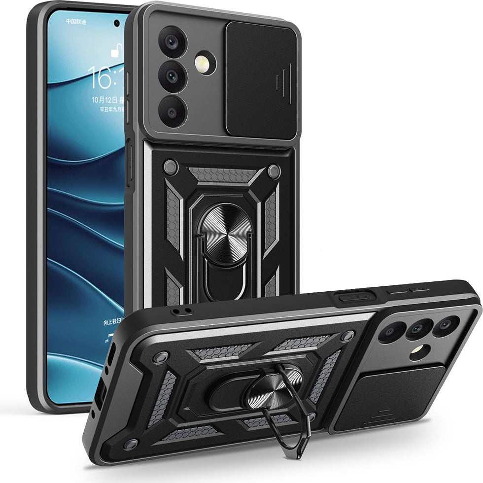 Galaxy A26 Kılıf Magnetik Standlı Kamera Korumalı Mnc Sürgülü Vega Kapak -115437