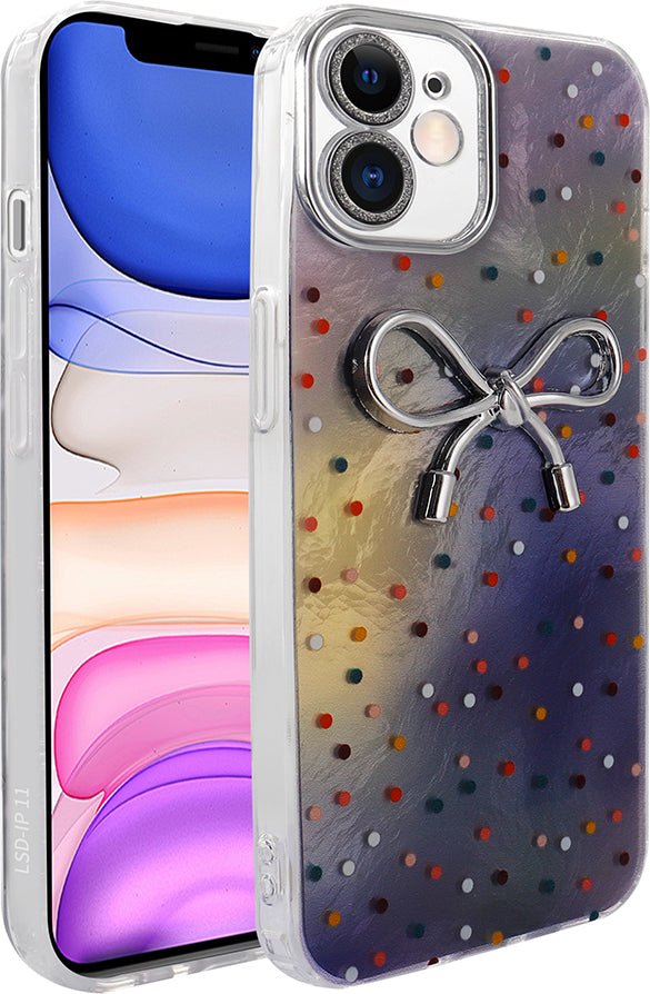 iPhone 11 Kılıf Kamera Korumalı Figürlü Mnc Ponti Silikon Kapak - Lila