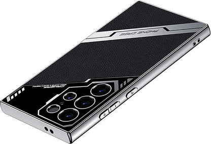 Galaxy S23 Ultra Kılıf Kamera Korumalı Suni Deri Tasarım Mnc Yeni Seri Procase Kapak-Titanyum-Gri