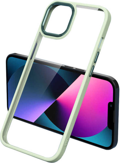 iPhone 13 Pro Max Kılıf Mnc Krom Kapak-Açık Yeşil