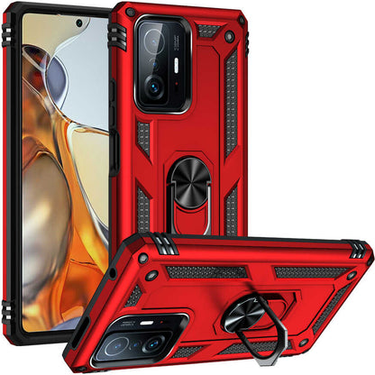 Xiaomi Mi 11T 5g Kılıf Mnc Vega Kapak-Kırmızı