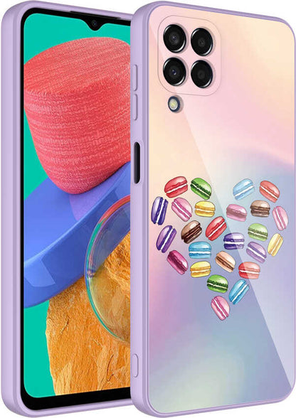 Galaxy M33 Kılıf Kamera Korumalı Desenli Sert Silikon Mnc Epoksi Kapak-No1