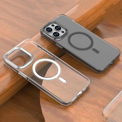 iPhone 15 Pro Uyumlu Mnc Wireless Şarj Özellikli Şeffaf Efsane Kapak-Renksiz