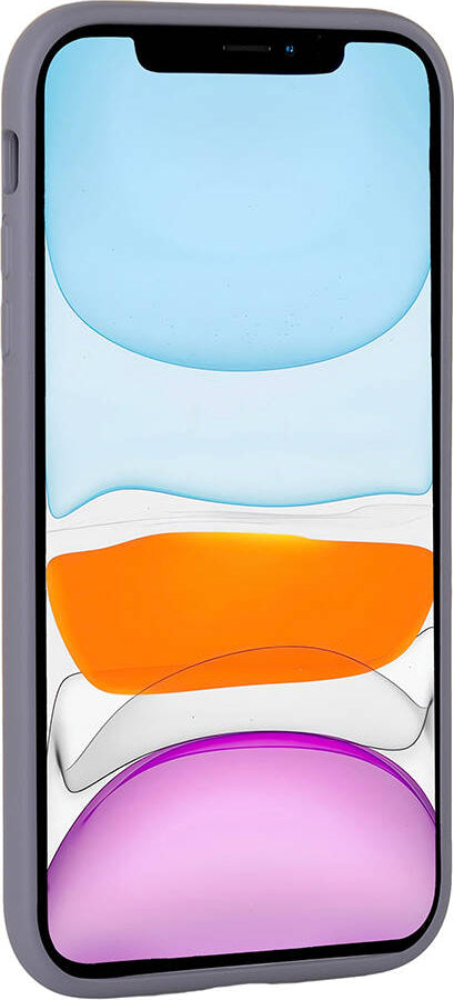 Apple iPhone 11 Kılıf Parlak Taşlı Tasarım Mnc Pırlanta Kapak-Gri
