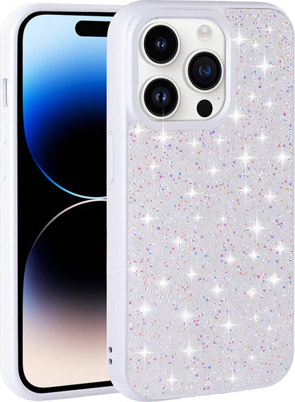 Apple iPhone 14 Pro Max Kılıf Parlak Taşlı Tasarım Mnc Pırlanta Kapak-Pembe
