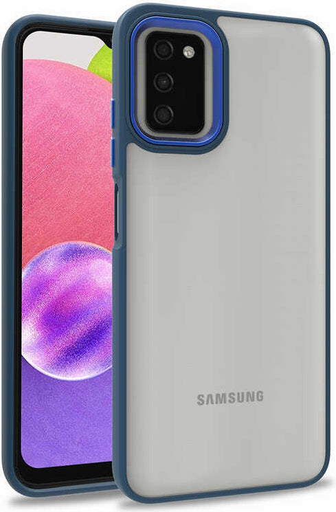 Galaxy A03S Kılıf Mnc Flora Kapak-Mavi