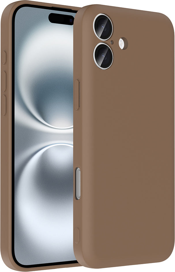 iPhone 16 Plus Kılıf Kamera Korumalı Kartlık Hazneli Mnc Vitra Kapak - Kahverengi