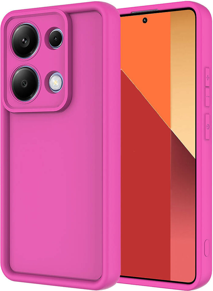 Xiaomi Poco M6 Pro 4g Kılıf Kamera Korumalı Mnc Ananas Kapak-Pembe Koyu