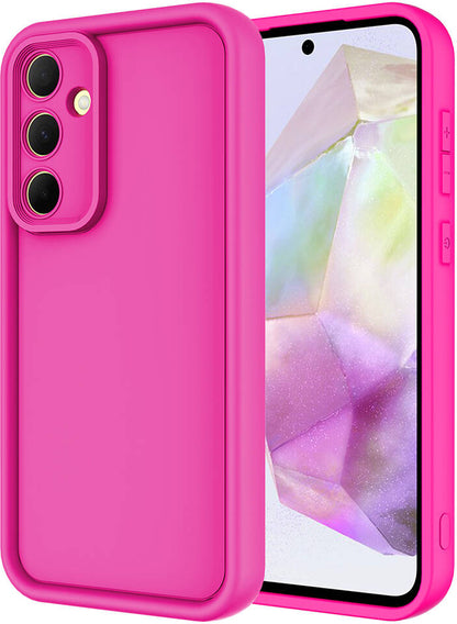 Galaxy A55 Kılıf Kamera Korumalı Mnc Ananas Kapak-Pembe Koyu