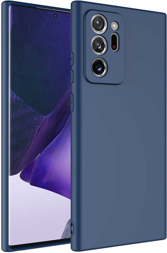 Galaxy Note 20 Ultra Kılıf Mnc Mara Laaakan Kapak-Lacivert