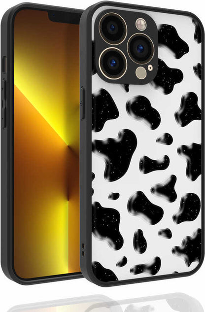 iPhone 13 Pro Max Kılıf Desenli Kamera Korumalı Parlak Mnc Nora Kapak-No2