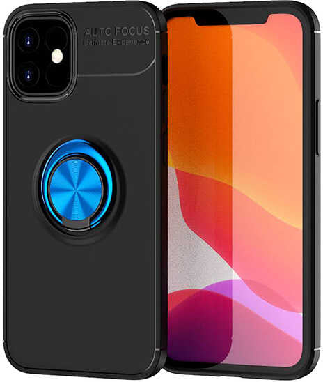 iPhone 12 Mini Uyumlu Mnc Ravel Silikon Kapak-Siyah-Mavi