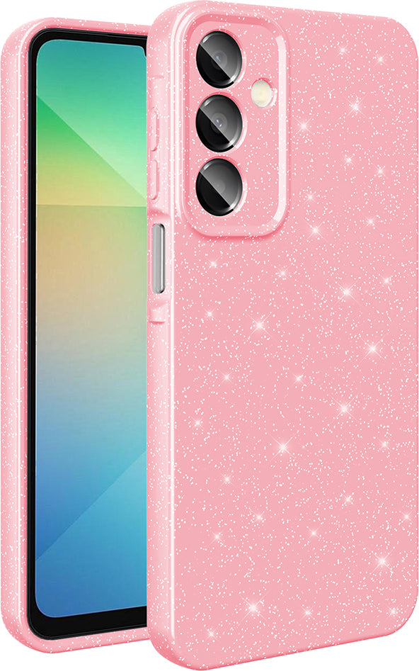 Galaxy A16 Kılıf Kamera Korumalı Simli Lüks Mnc Koton Kapak - Lila