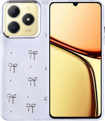 Realme C61 Kılıf Airbag Tasarımlı Simli Şeffaf Mnc Kutup Kapak - Fiyonk