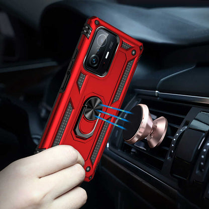 Xiaomi Mi 11T 5g Kılıf Mnc Vega Kapak-Kırmızı