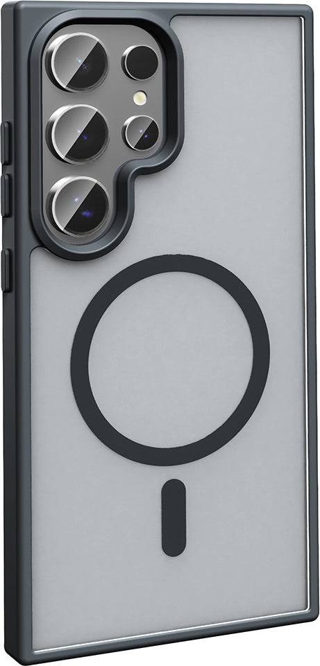 Galaxy S25 Ultra Kılıf M-Safe Şarj Özellikli Mat Arka Yüzey Mnc Sio Kapak - Derin Mor