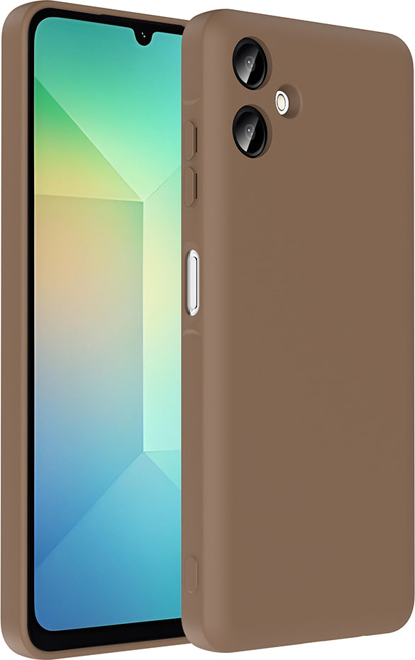 Galaxy A06 Kılıf Kamera Korumalı Kartlık Hazneli Mnc Vitra Kapak - Kahverengi