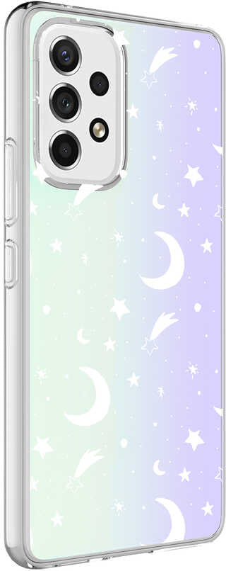Galaxy A13 4g Kılıf Mnc M-Blue Desenli Kapak-Moon No4
