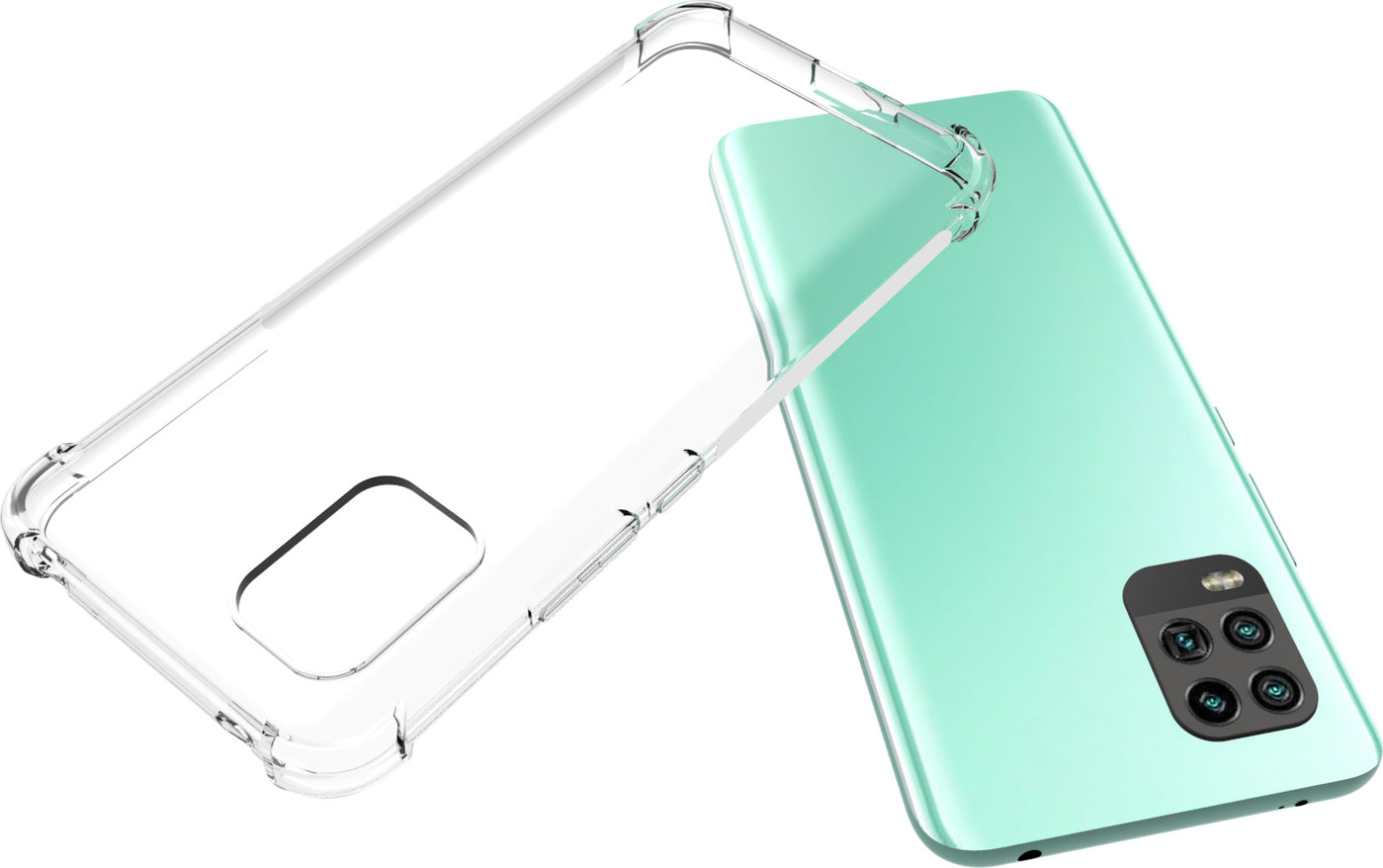 Xiaomi Mi 10 Lite Kılıf Mnc Nitro Anti Shock Silikon-Renksiz